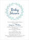 Lagoon Baby Shower Wreath Invitations Image 5 of 6